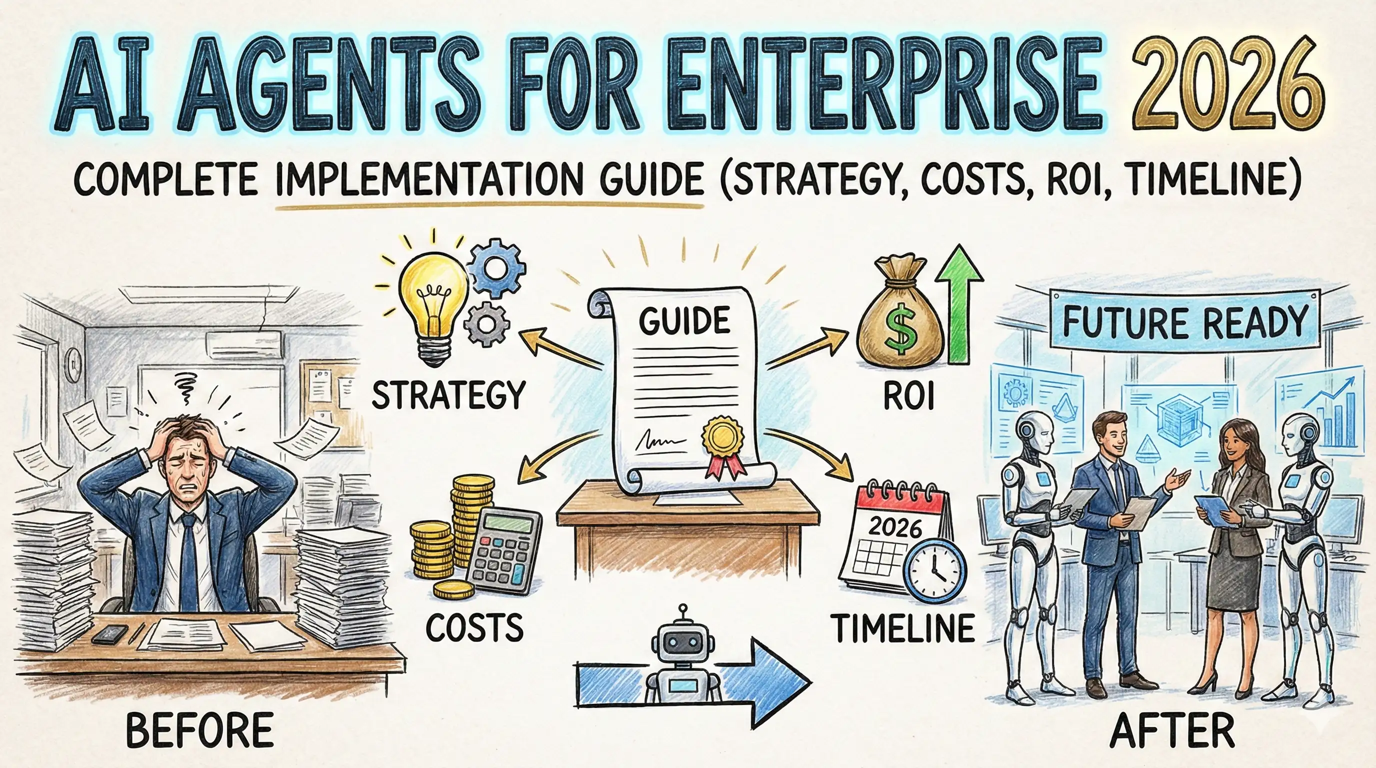 AI Agents for Enterprise 2026: Complete Implementation Guide (Strategy, Costs, ROI, Timeline)