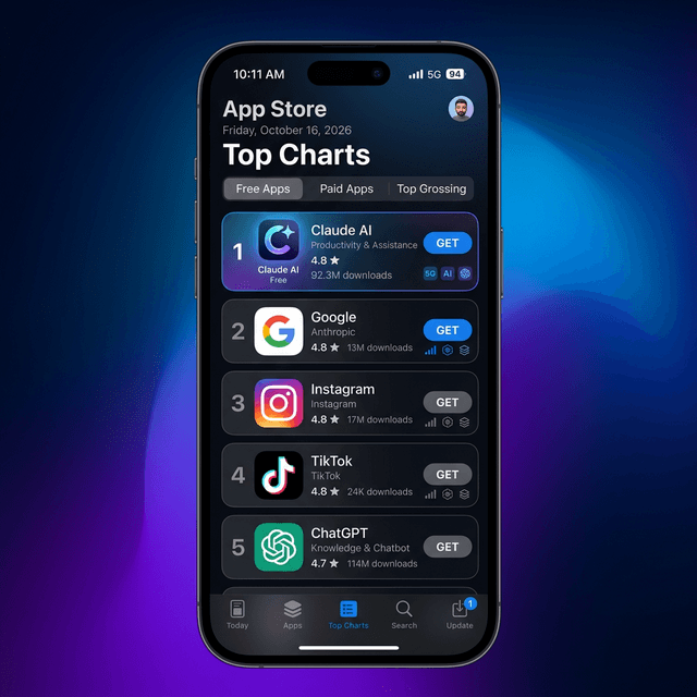 Cancel ChatGPT Movement Drives Claude to #1 on App Store - Mass Migration to Anthropic