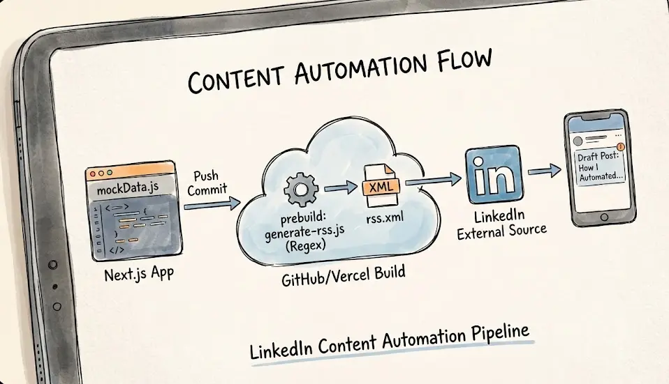 How I Automated My LinkedIn Content Strategy using Next.js & RSS