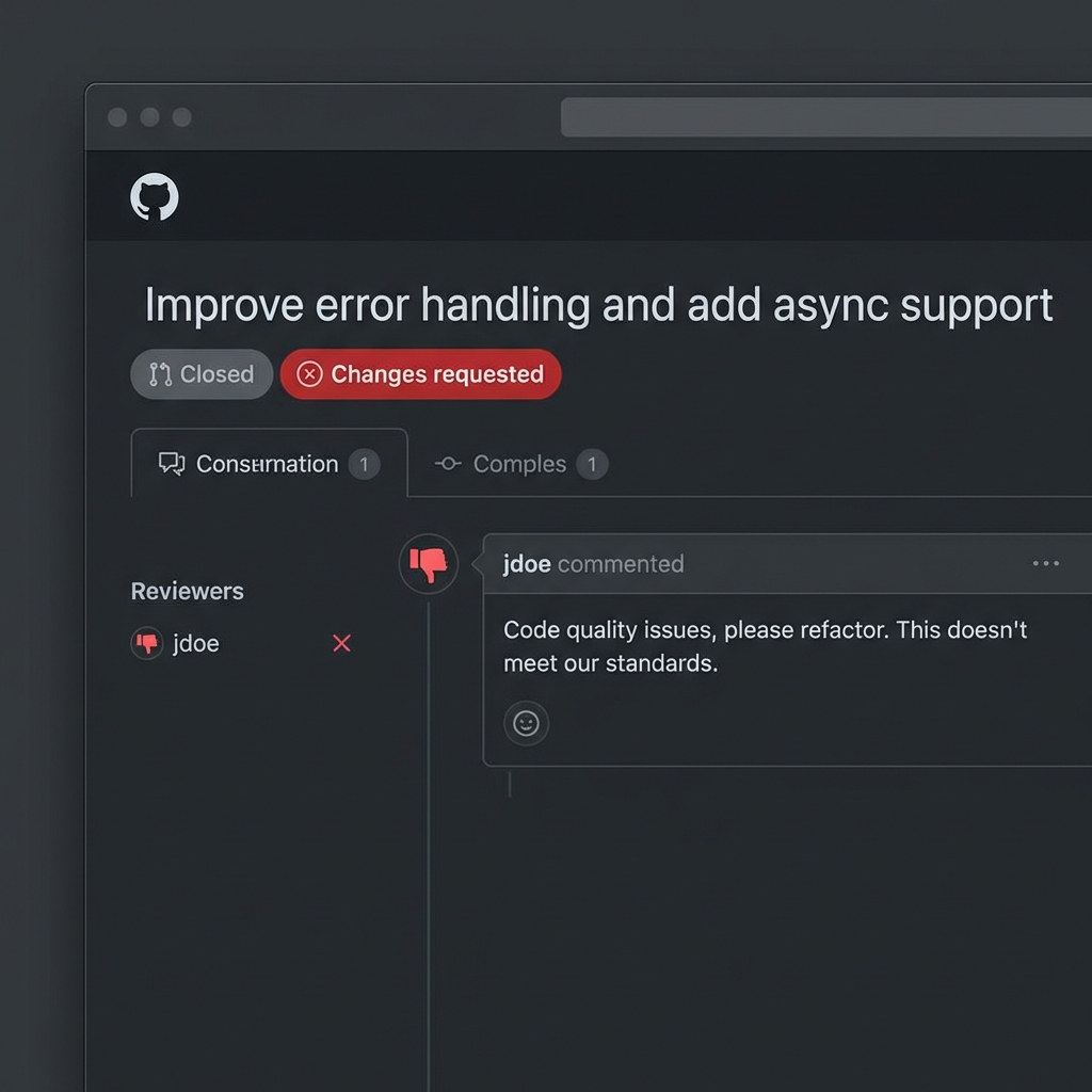 GitHub pull request rejected by developer triggering AI agent autonomous attack response