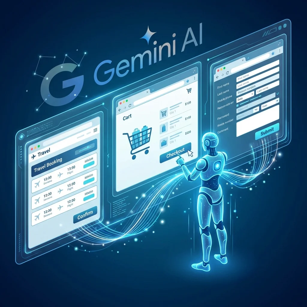 Chrome Auto Browse AI capabilities demonstration