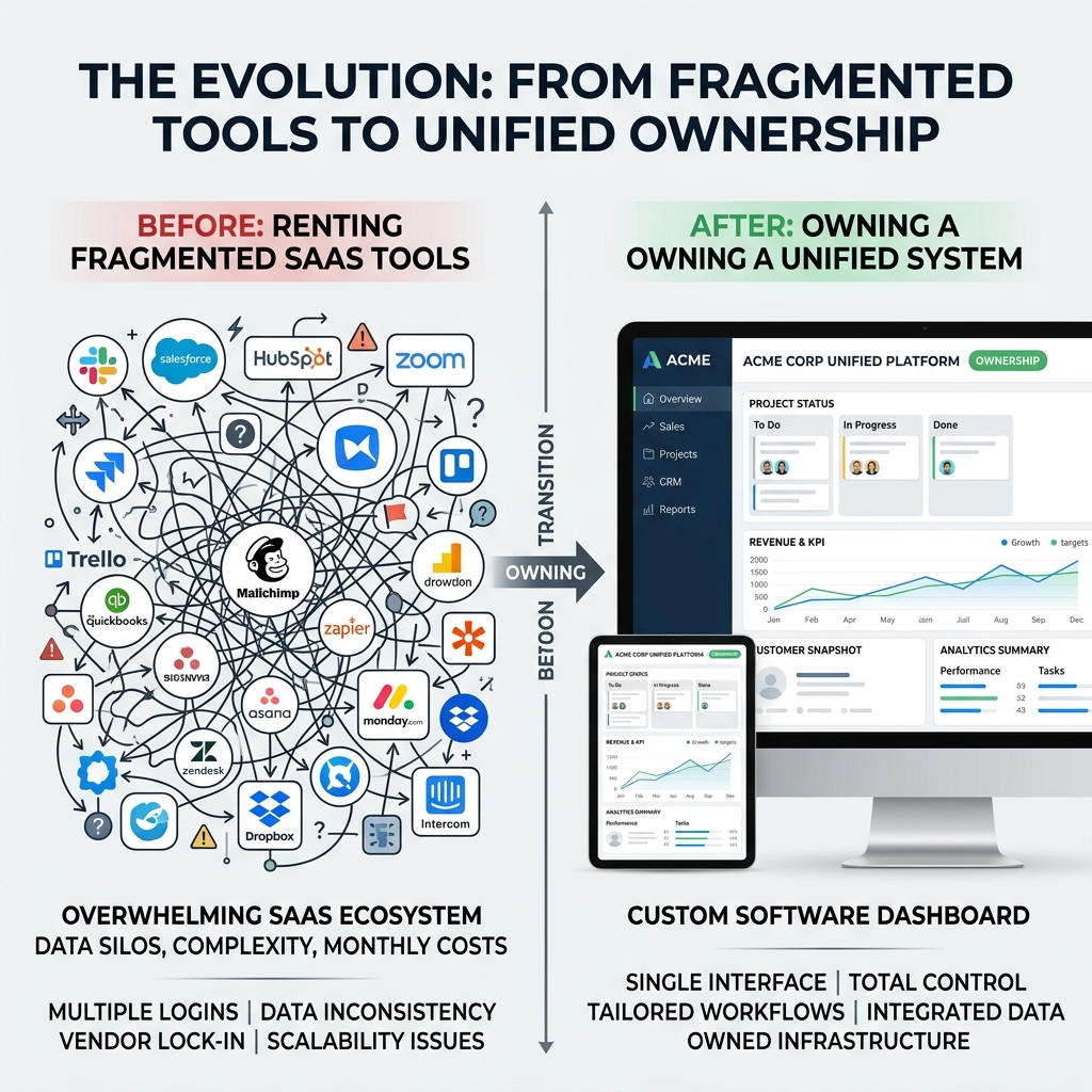 Why Custom Software Beats Off-the-Shelf SaaS When Your Business Starts Scaling