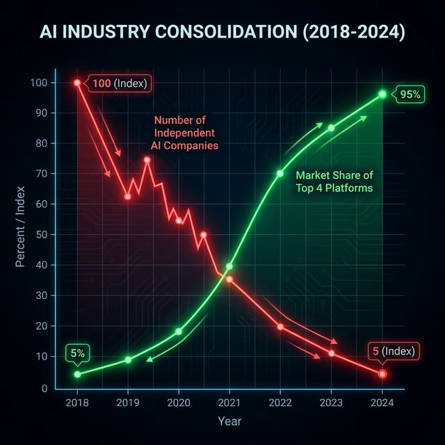 AI market share predictions showing Google Amazon Anthropic gaining from Nvidia OpenAI vertical integration concerns